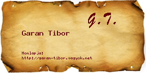 Garan Tibor névjegykártya