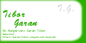 tibor garan business card